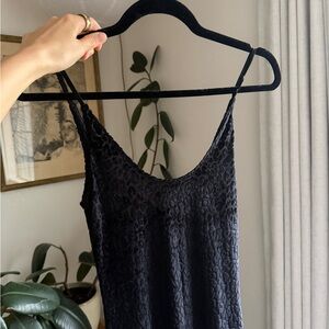 GapStudio Burnout Velvet Leopard Slip Dress